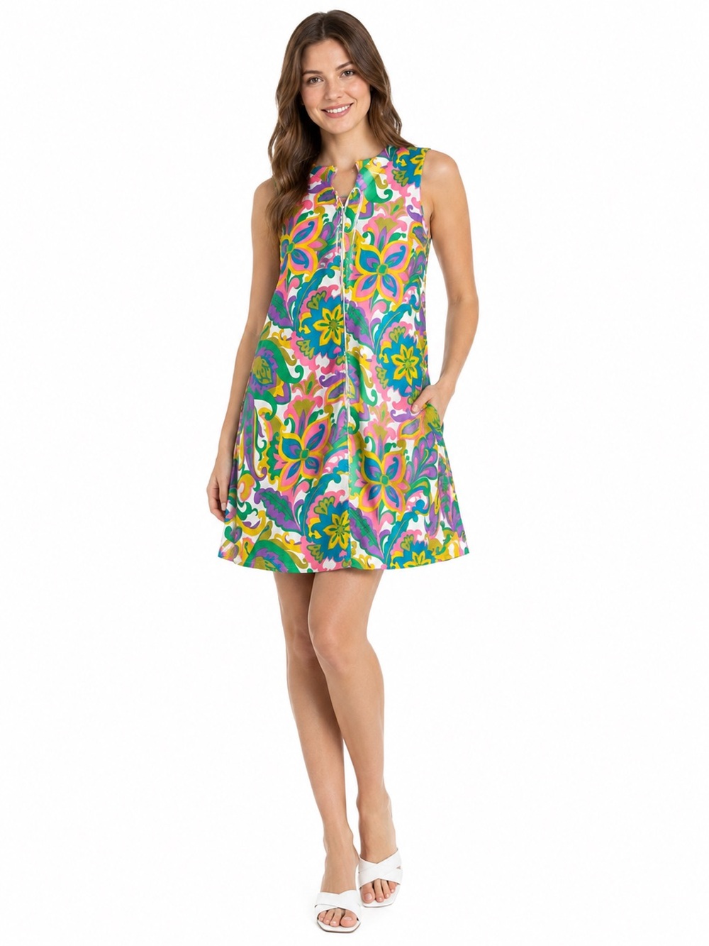 Vintage 1960s Floral A-Line Shift Dress
